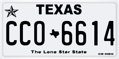 TX license plate CCO6614