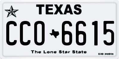 TX license plate CCO6615
