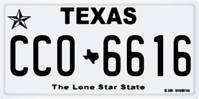TX license plate CCO6616