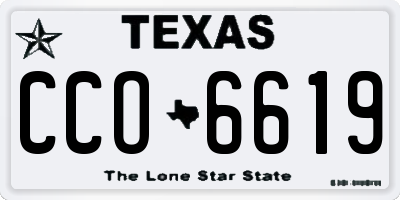 TX license plate CCO6619