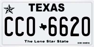 TX license plate CCO6620