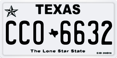 TX license plate CCO6632