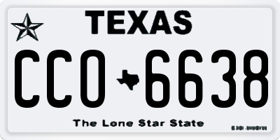TX license plate CCO6638