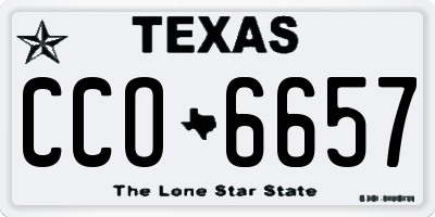 TX license plate CCO6657