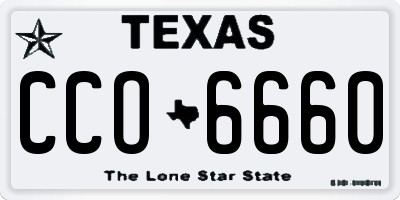 TX license plate CCO6660