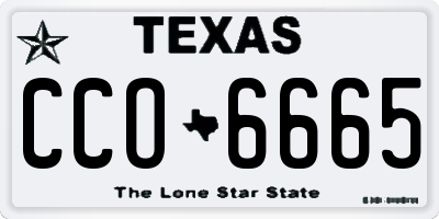 TX license plate CCO6665