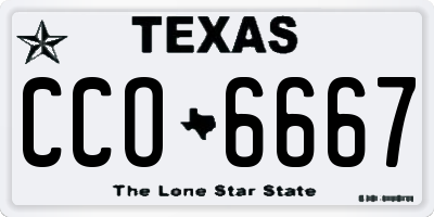 TX license plate CCO6667