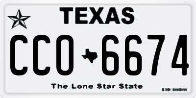 TX license plate CCO6674
