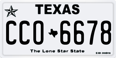 TX license plate CCO6678