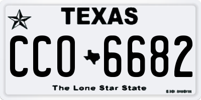 TX license plate CCO6682