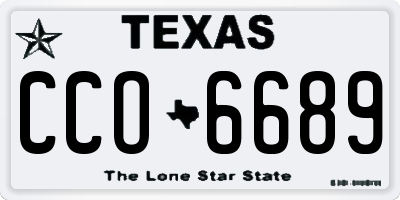TX license plate CCO6689