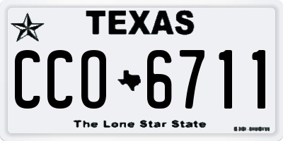 TX license plate CCO6711