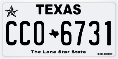 TX license plate CCO6731