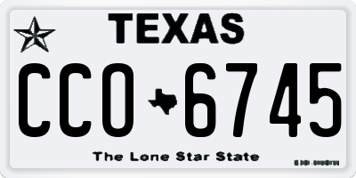 TX license plate CCO6745