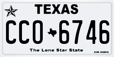 TX license plate CCO6746