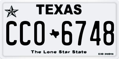 TX license plate CCO6748