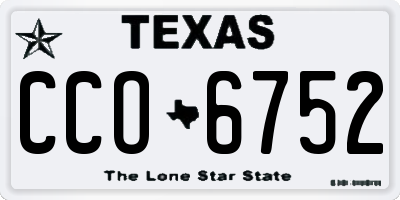 TX license plate CCO6752