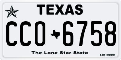 TX license plate CCO6758