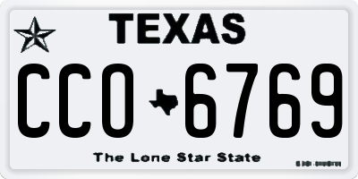 TX license plate CCO6769