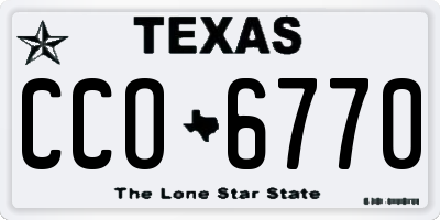 TX license plate CCO6770