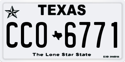 TX license plate CCO6771