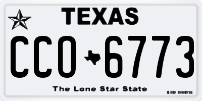 TX license plate CCO6773