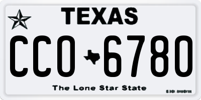 TX license plate CCO6780