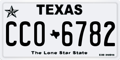 TX license plate CCO6782