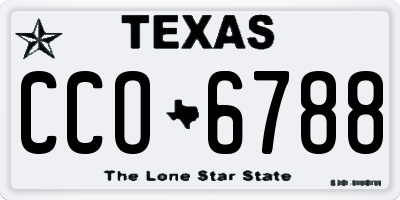 TX license plate CCO6788