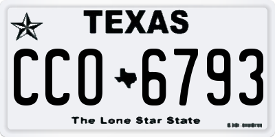 TX license plate CCO6793