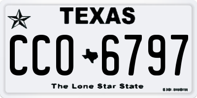 TX license plate CCO6797