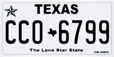 TX license plate CCO6799