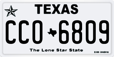 TX license plate CCO6809