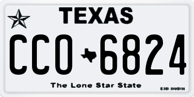 TX license plate CCO6824