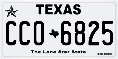 TX license plate CCO6825