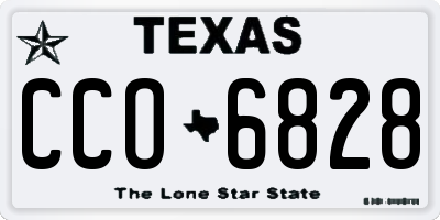 TX license plate CCO6828