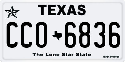 TX license plate CCO6836