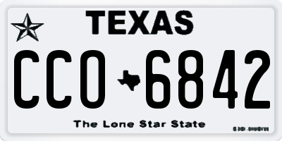 TX license plate CCO6842