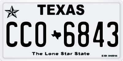 TX license plate CCO6843