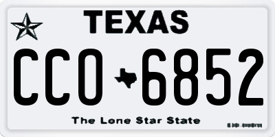 TX license plate CCO6852
