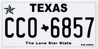 TX license plate CCO6857
