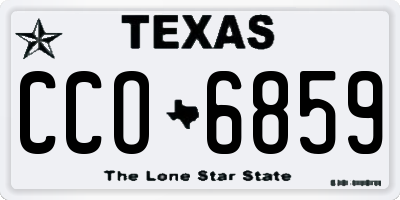 TX license plate CCO6859