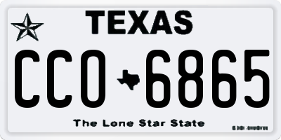 TX license plate CCO6865