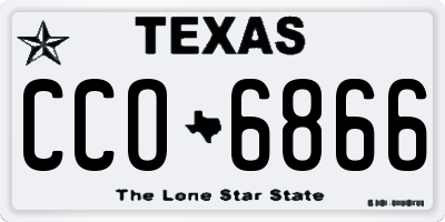 TX license plate CCO6866