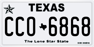 TX license plate CCO6868