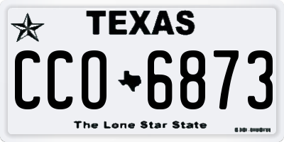 TX license plate CCO6873