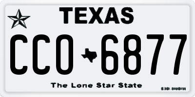 TX license plate CCO6877