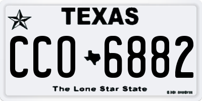 TX license plate CCO6882