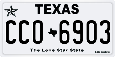 TX license plate CCO6903