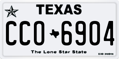 TX license plate CCO6904